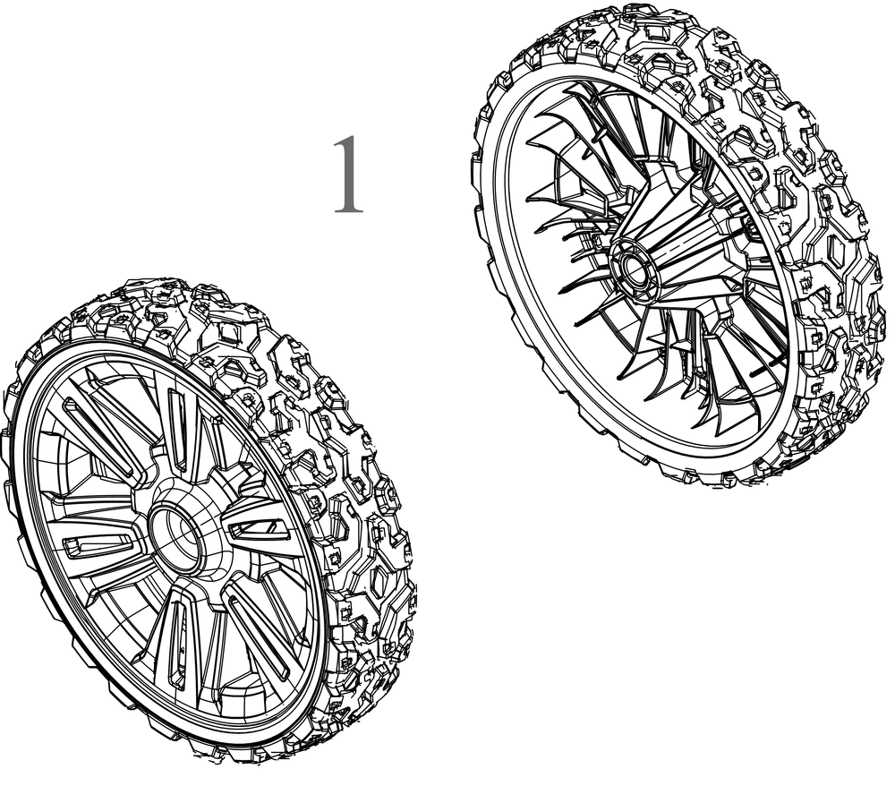Wheels (9x2) (Idle) Diagram and Parts List for SC900 (12ABR27B710)(2022) Cub Cadet Lawn Mower